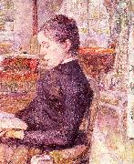  Henri  Toulouse-Lautrec The Reading Room at the Chateau de Malrome oil on canvas